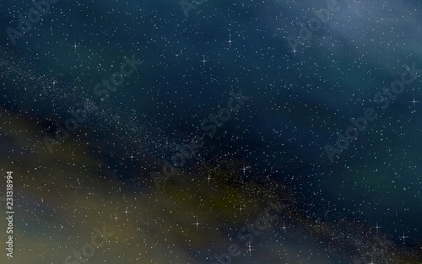 Fototapeta Colorful and beautiful space background. Outer space. Starry outer space texture. 3D illustration