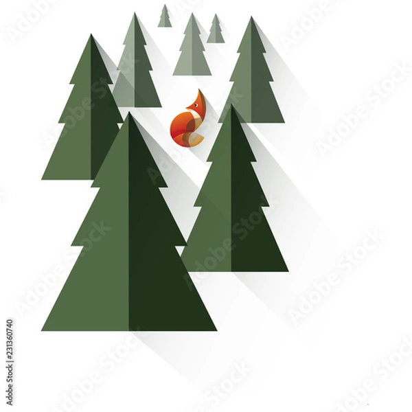 Obraz Fox in the woods.