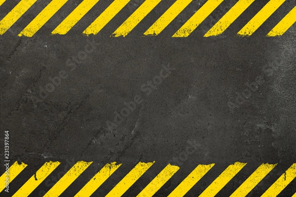 Obraz Concrete background with grunge hazard sign