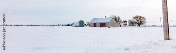 Fototapeta Agricultural scene in north Quebec Canada.