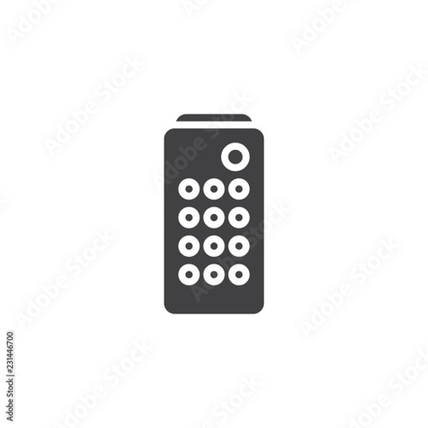 Fototapeta Remote control vector icon. filled flat sign for mobile concept and web design. Remote TV Control buttons simple solid icon. Symbol, logo illustration. Pixel perfect vector graphics
