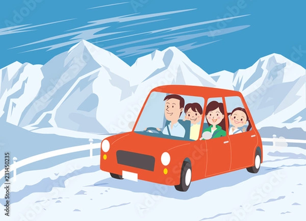 Obraz ドライブ_雪道