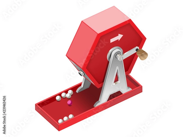 Fototapeta 赤いガラポン