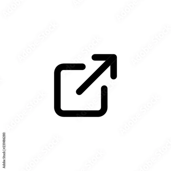 Obraz External link vector icon isolated on background. Trendy sweet symbol. Pixel perfect. illustration EPS 10.
