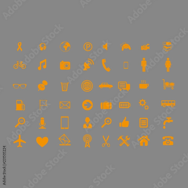 Obraz icon set vector