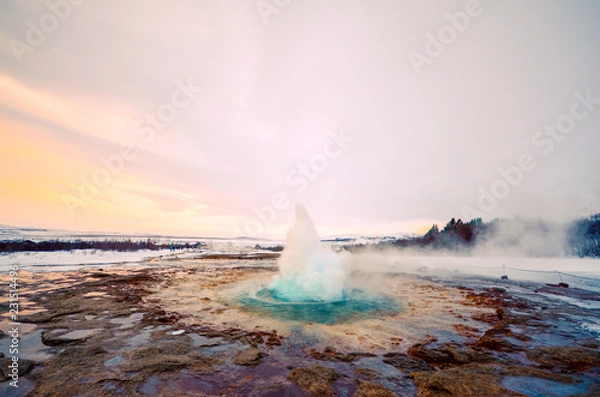 Obraz アイスランド　間欠泉