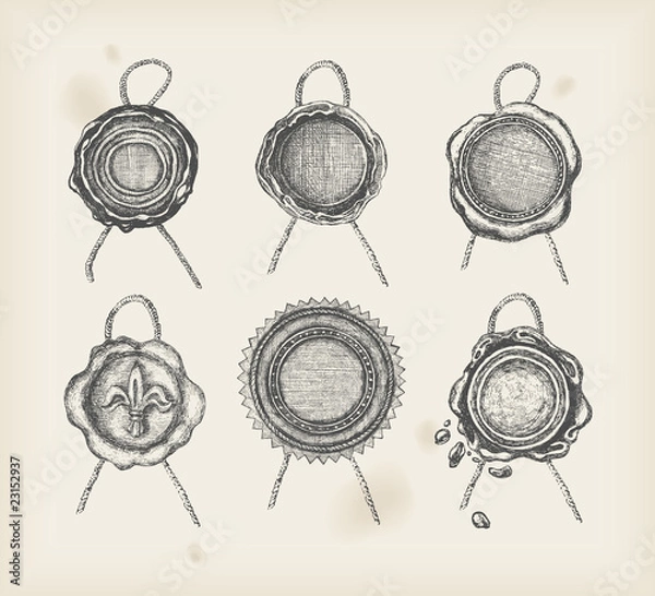 Obraz Wax seal - drawing