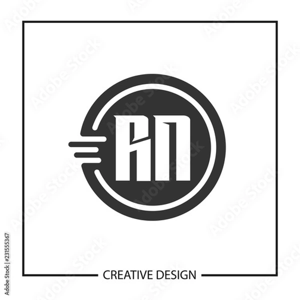 Obraz Initial Letter RN Logo Template Design Vector Illustration