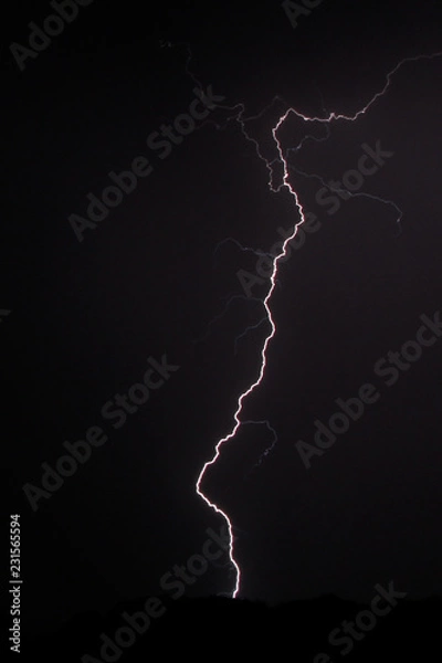Fototapeta lightning in the sky