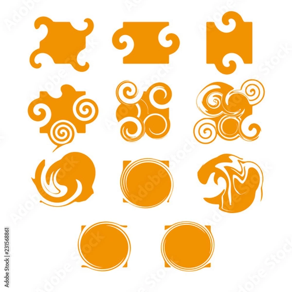 Obraz set of vector abstract icons