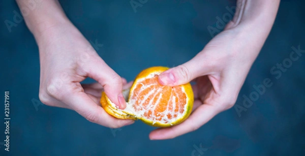 Obraz peeling mandarin