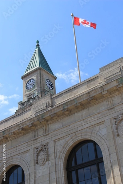 Obraz Former Railroad Station Facade with Tower