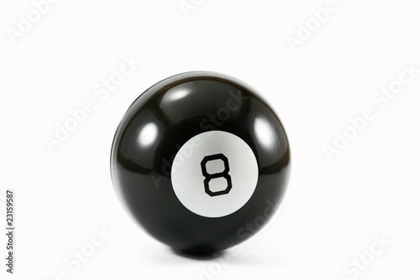 Fototapeta eight ball on white background
