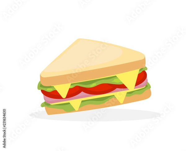 Obraz Vector illustration Sandwich