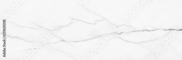 Obraz panoramic white background from marble stone texture for design