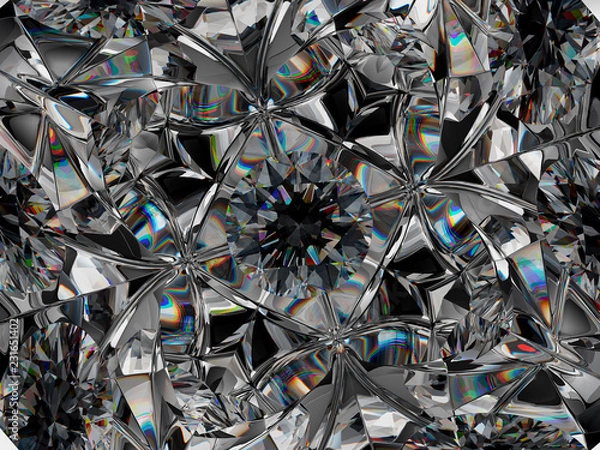 Obraz Gemstone extreme closeup and kaleidoscope pattern