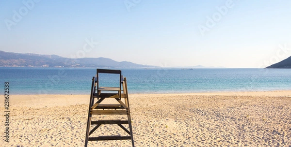 Obraz Silla de socorrista en la playa
