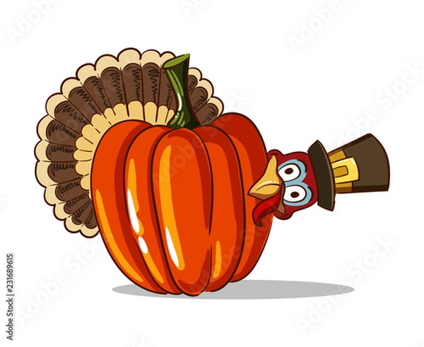 Obraz Turkey And Pumpkin