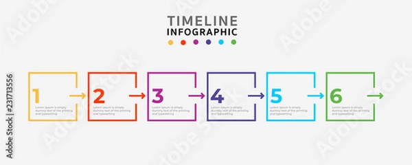Obraz Infographic Timeline design with icons. Infographics for business concept, vector illustrator 