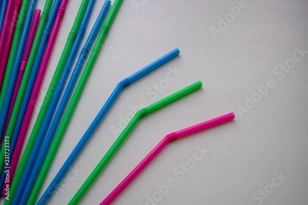 Obraz colored drinking straw