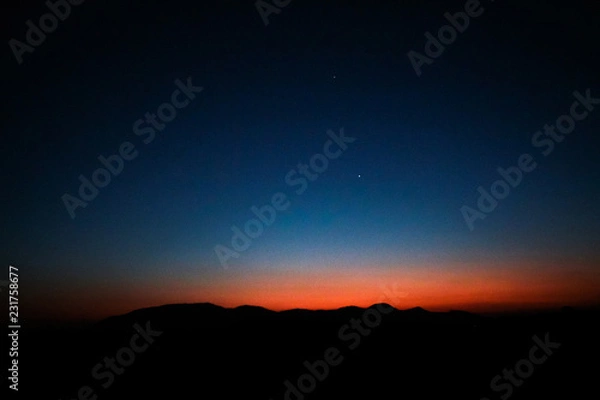 Obraz sunset in mountains