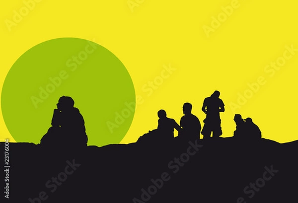 Obraz coucher soleil sahara