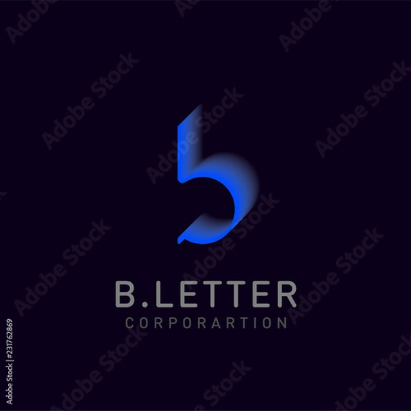 Fototapeta Letter B vector logo design template for corporate identity