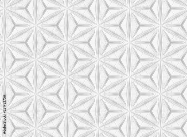 Fototapeta Complex volumetric seamless pattern 3D illustration