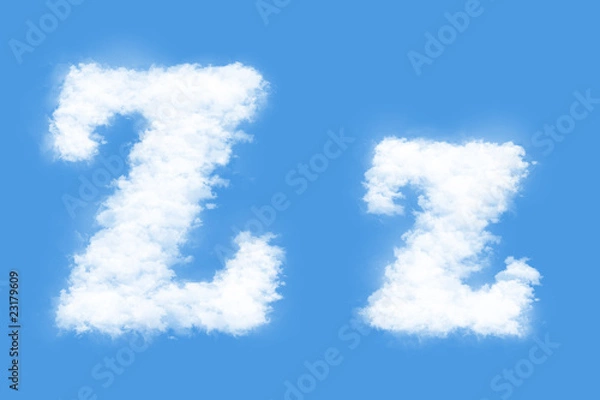 Obraz Clouds in shape of the letter