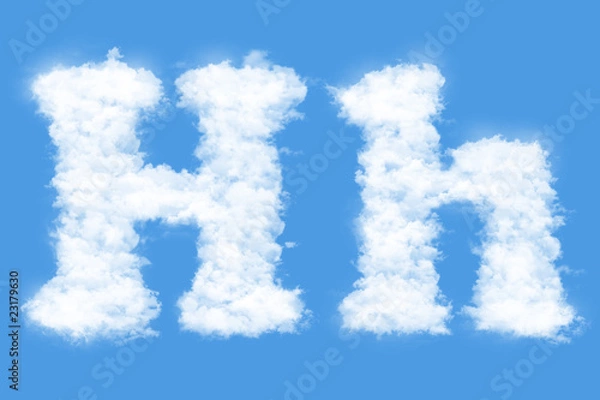 Obraz Clouds in shape of the letter