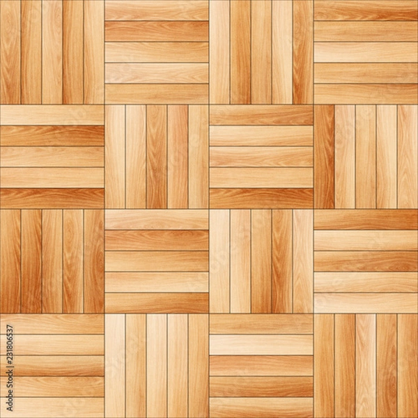 Fototapeta Seamless basket parquet texture