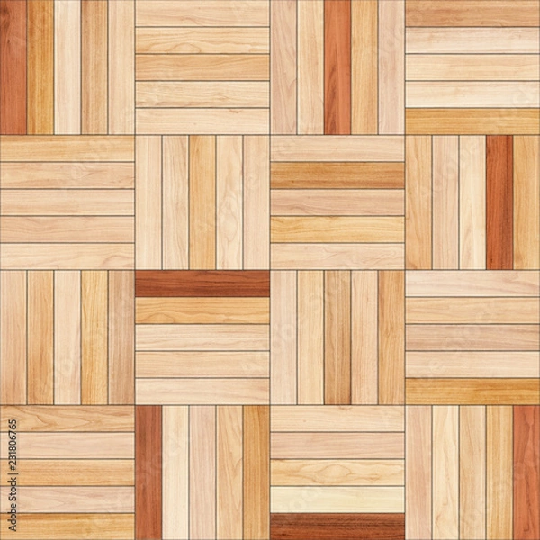 Fototapeta Seamless basket parquet texture