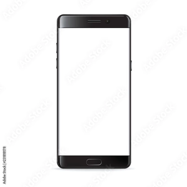 Obraz Smartphone isolated on white background