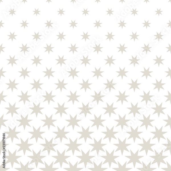 Obraz Geometric halftone vector pattern with stars. Usable as border, design element or background.