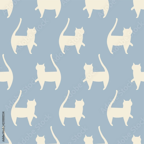Fototapeta seamless cat pattern