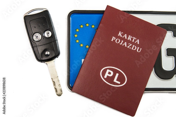 Fototapeta Rejestracja pojazdu