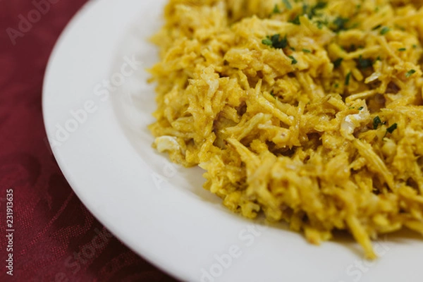 Obraz Bacalhau à Brás Cod Fish Portugal Traditional Dish