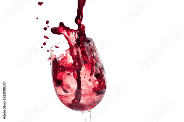 Obraz red wine splash