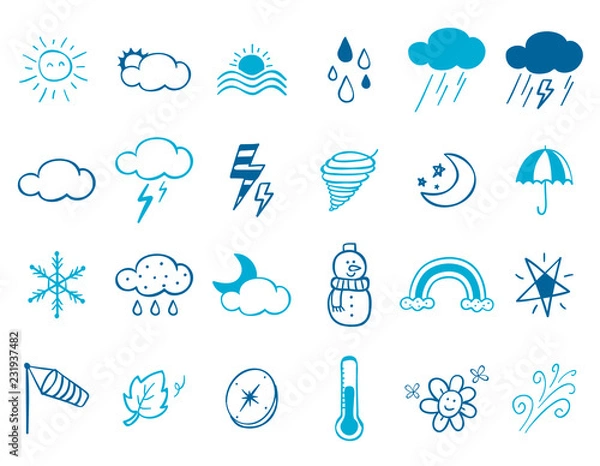 Fototapeta wheater Icon set 