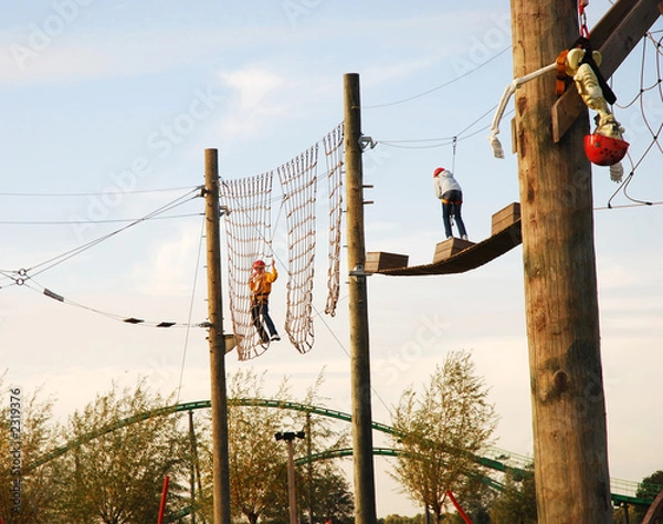 Obraz two man doing a survival tour