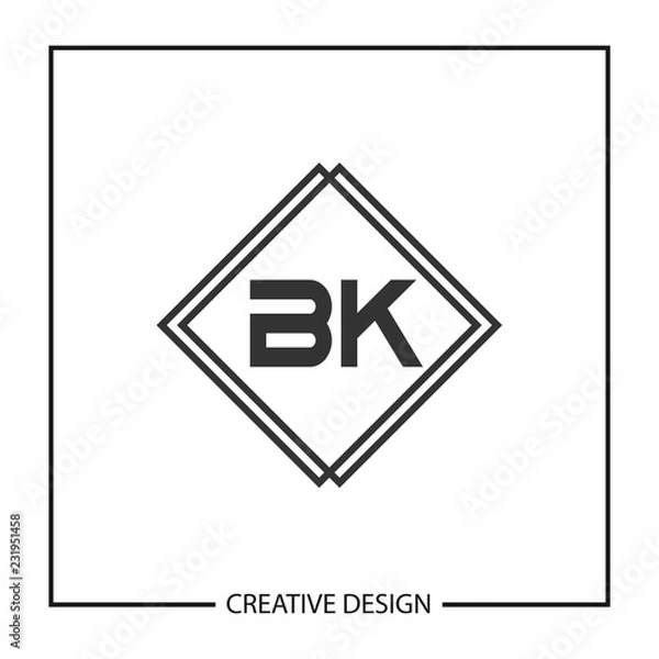 Obraz Initial Letter BK Logo Template Design Vector Illustration