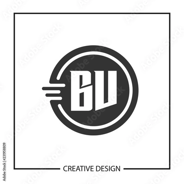 Obraz Initial Letter BV Logo Template Design Vector Illustration