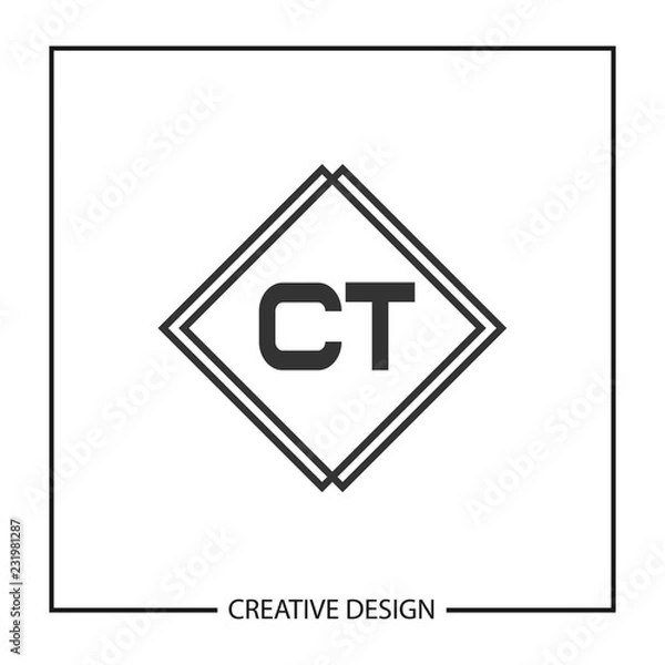 Obraz Initial Letter CT Logo Template Design Vector Illustration