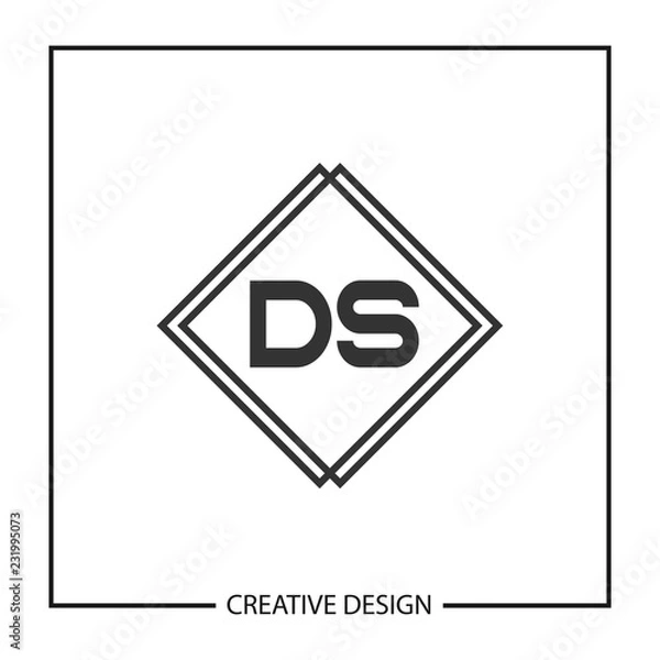 Fototapeta Initial Letter DS Logo Template Design Vector Illustration