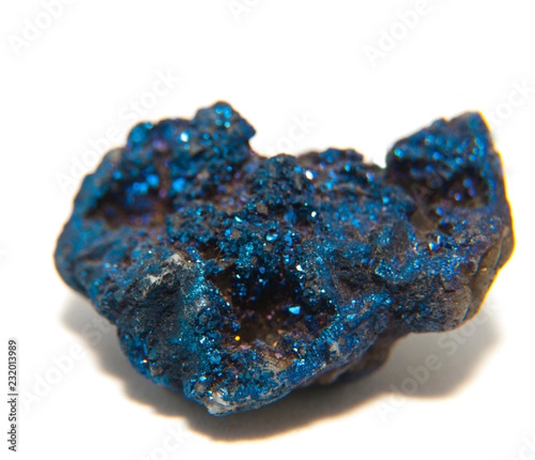 Obraz azurite malachite mineral on the white background