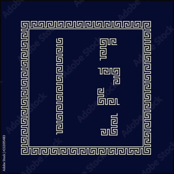 Fototapeta Greek Border Vector Template