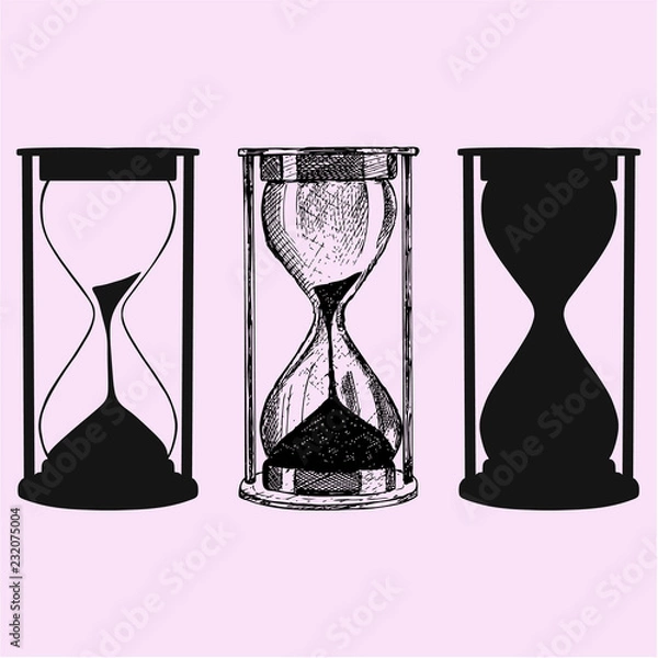 Obraz hourglass vector silhouette