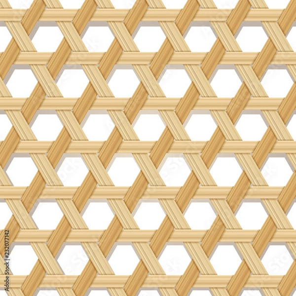 Obraz bamboo basket pattern texture design vector illustration