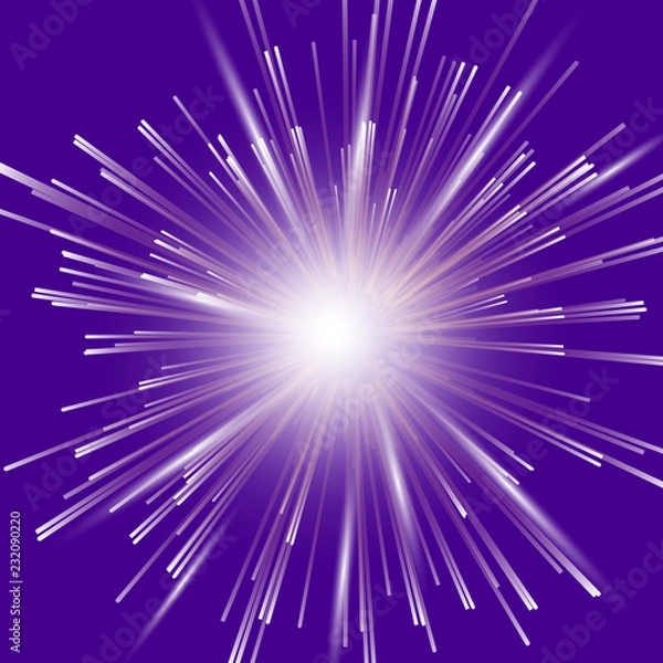 Obraz Glowing light burst explosion