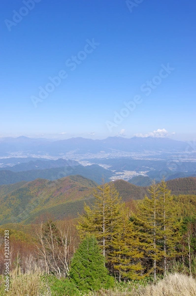 Fototapeta 美ヶ原高原の紅葉